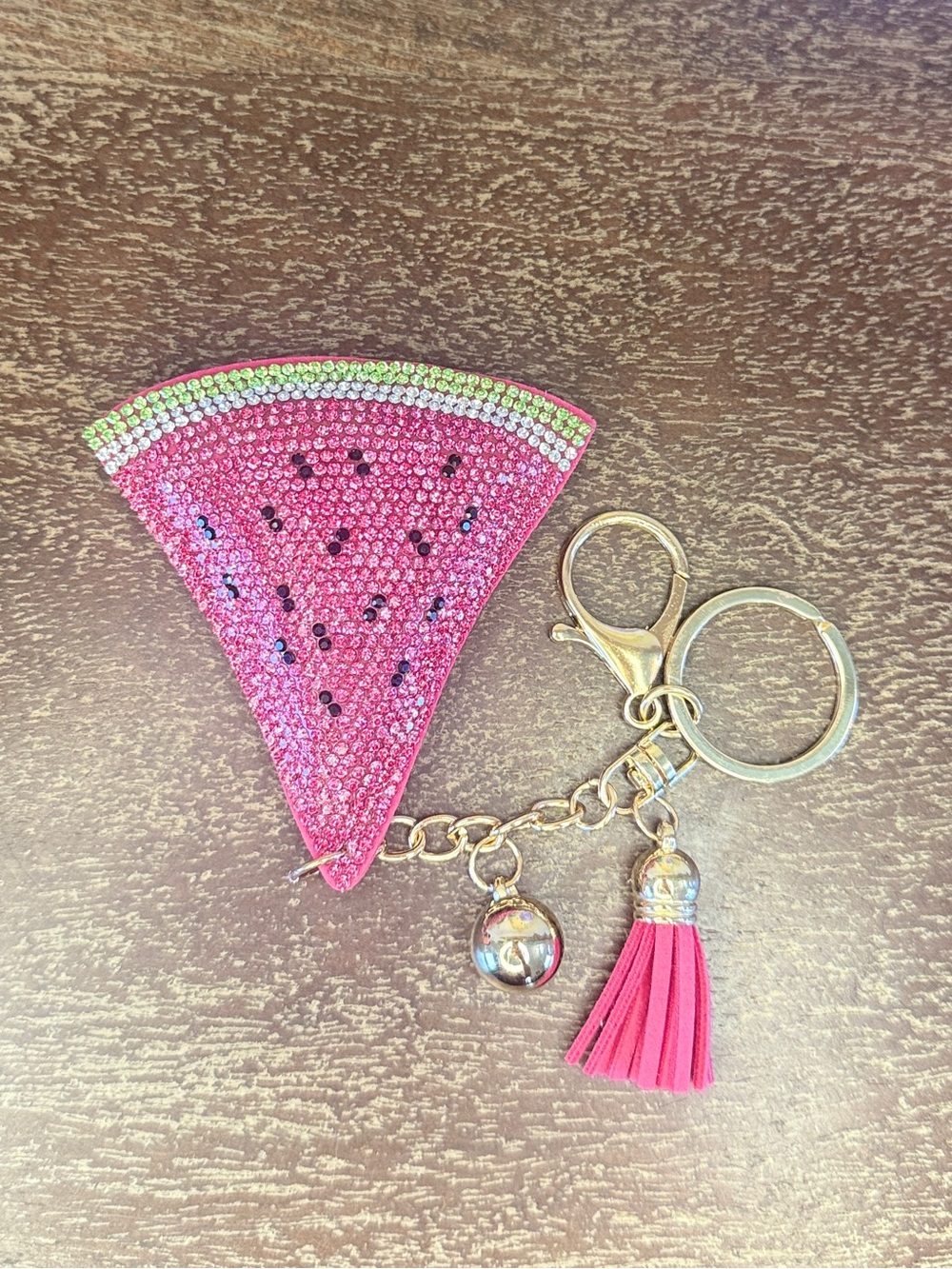 Watermelon Crystal Keychain Bag Charm - Picture 10 of 10